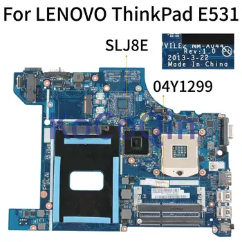 KoCoQin Nešiojamojo kompiuterio motininė plokštė LENOVO ThinkPad EDGE E531 HM77 Mainboard 04Y1299 VILE2 NM-A044 SLJ8E