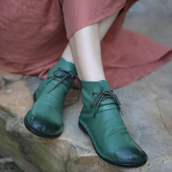 VALLU 2020 m. rudenį naujų produktų gražus spalvingas odos kojinės, batai, retro atsitiktinis oda, patogus minkštas vienintelis batai