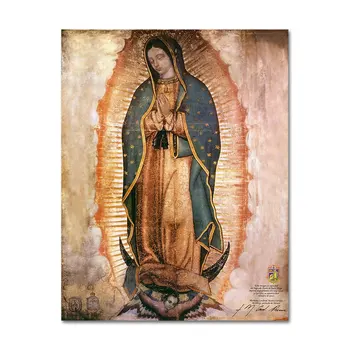 Dienos Virgin Guadalupe Meksikoje Plakatai Ir Spausdina Drobė Sienos Menas Drobė Portretas Paveikslėlį Kambarį Dekoro