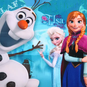 93pcs/daug Disney Užšaldyti Elsa Princess Gimtadienio Dekoracijas Vaikai Gana Servetėlės Kūdikio Dušas Šalis Reikmenys Vienkartiniai