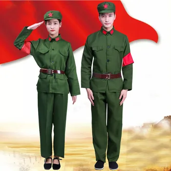 Armijos Uniformą Raudonosios Armijos Kinijos Veiklos Kostiumas Derliaus Karinės Uniformos Raudonos Apsaugai Moterų Patikimesnis Drabužių Fotografija