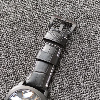 Prabanga top Brand 44MM Žiūrėti Vyrų Žuvėdra Automatinis Judėjimo Galios Rezervo Sidabro Nerūdijančio Plieno Atveju Black Dial Watch P07