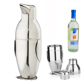 Kokteilis purtyklė kūrybos pingvinas nerūdijančio plieno baro barmenas gerti maišytuvas maišytuvas puodą vyno butelis vyno aksesuarai, 500ml
