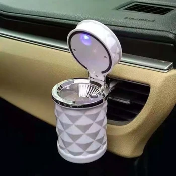 Automobilinis nešiojamas LED šviesos automobilio peleninę universalus cigarečių cilindrų sėdynės, automobilio peleninę automobilio LED šviesos peleninė