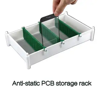 Nemokamas pristatymas Anti-static PCB stalčiuko LCD ekrano stiklo įterpti kortelės lizdas valdybos plokštės plastiko dėklas stovas laikiklis