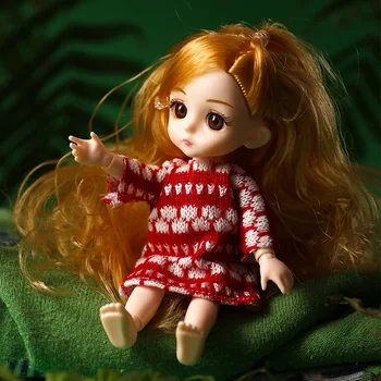 BJD Doll Baby Mergaičių 13 Kilnojamojo Sąnarių 16cm Staigmena Atsitiktiniai Blyth Lėlės, Žaislai Padažu Mielas Gimtadienio Dovana