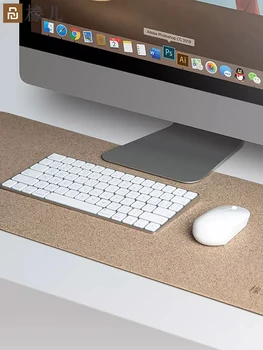 Didelis Pelės Mygtukai Ąžuolo Medienos tekstūros Vandeniui Medžiaga Kompiuterio, Nešiojamojo kompiuterio Stalas Bloknotas Office Žaidimų Anti-slip Mouse-pad