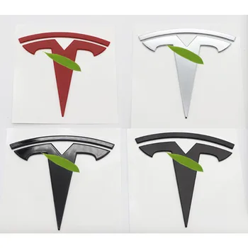Automobilių Stiliaus Originalaus Emblema už Tesla Model 3 Gaubtas Galinis Kamieno Dekoro Emblema Lipdukas