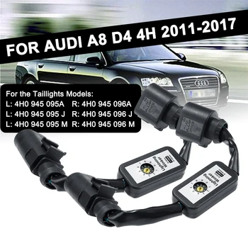 2vnt Dinamiškas Posūkio Signalo Audi A8 D4 4 VAL. 2011-2017 Add-on Modulio Laido Pajungti LED užpakalinis žibintas Indikatorius Kairėje ir Dešinėje Uodegos Šviesos