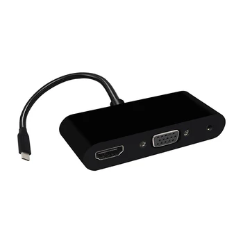 USB C HDMI VGA Adapteris, C Tipo HDMI 4K 
