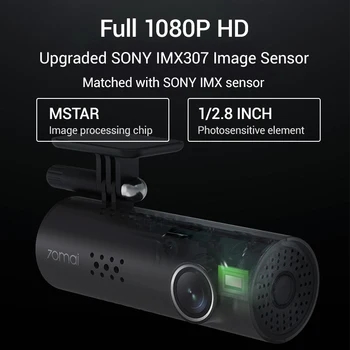 Anglų Balso Kontrolės 70mai Smart Brūkšnys Cam 1S 1080P Aukščiausios Naktinio Matymo 70 MAI 1S Automobilių Diktofonas Wifi, Automobilių DVR Vaizdo Dashboad