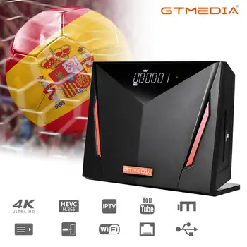 NAUJAUSIAS GTmedia V8 UHD Palydovinis Imtuvas 4K Ultra HD H. 265 Pastatytas 2.4 G WIFI DVB-T2, S2 Kabelis Smart Parama DVB T2 ACM Set-Top