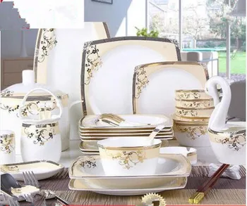 Kinijos stalo dubuo nustatyti buitinių Tiktų Vestuvių Dovanų Rinkinys Keramikos Dubenėlį patiekalai