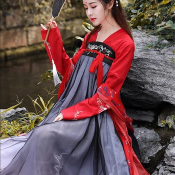 Ponios Hanfu Senovės Kinų Kostiumas Tang Dinastijos Tiktų Liaudies Suknelė Moterims Princesė Pasakų Festivalis Komplektus Šokių Drabužiai ханфу