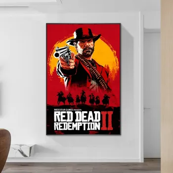 Filmas HD Spausdinti Red Dead Redemption 2 Drobės Plakatai Sienos Menas Nuotraukas Cuadros Namų Puošmena Kambarį Dekoro