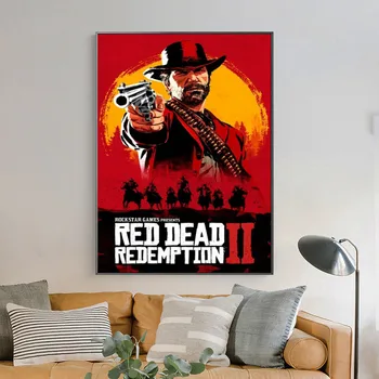 Filmas HD Spausdinti Red Dead Redemption 2 Drobės Plakatai Sienos Menas Nuotraukas Cuadros Namų Puošmena Kambarį Dekoro