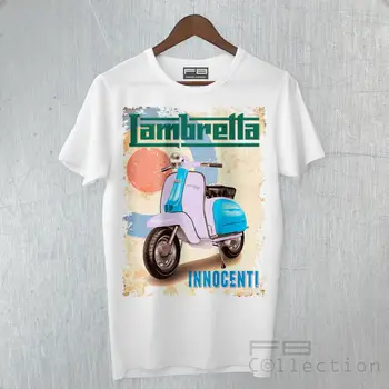 Marškinėliai Uomo Lambretta Innocenti 50 125 150 Derliaus, Italija Stiliaus Motoroleris Vespa