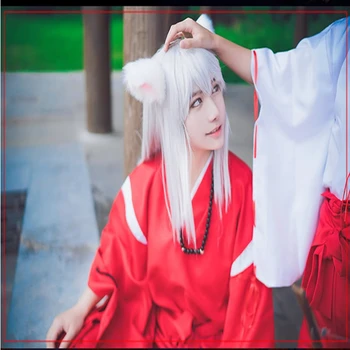 Naujas Inuyasha Kikyo Kimono Cosplay Kostiumas Pilnas Komplektas Užsakymą Halloween carnival Anime cosplay kostiumas
