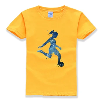Mergina Futbolo Žaidėjas Akvarelė Vaikiški marškinėliai Sporto Vaikai Asmeninį