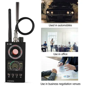 K68 Belaidžio ryšio Signalų Detektorius RD Klaidą Finder Anti-Spy Klaidą Detektorius Stabdžių Tiesus, Kameros GPS Tracker Locator Apsaugoti Naujas