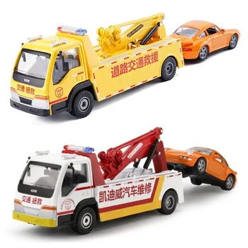 Modeliavimo 1:50 kelių gelbėjimo automobilių lieti modelis,vaikų dovana,die-casting garso ir šviesos inžinerijos automobilio žaislas,nemokamas pristatymas