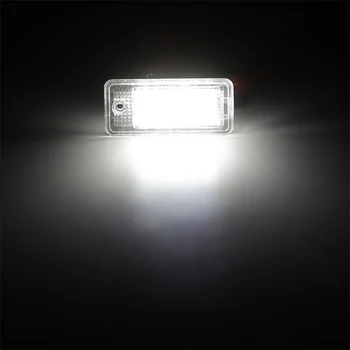 2x 18 LED Licencijos Numerį Šviesos Žibintas, Skirtas Audi A3 S3, A4, S4 B6 A6 S6 A8 S8 Q7