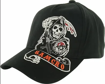 SAMCRO Beisbolo kepuraitę SOA Sons of Anarchy Kaukolė Siuvinėjimo Atsitiktinis Snapback Skrybėlių Mados Aukštos Kokybės Lenktyninių Motociklų Sporto skrybėlę