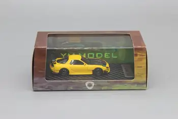 YM Modelis 1:64 Mazda RX-7 Geltonos spalvos Anglies pluošto gaubtu Dervos Modelio Automobilių