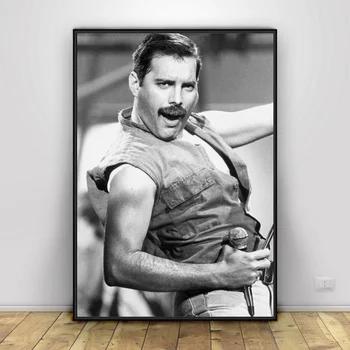 Freddie Mercury Meno Šilko Audinys Plakatas Ir Spausdinimo Sienos Paveikslų Tapyba Namų Dekoro