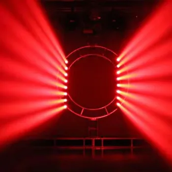 LED aštuonių akių šviesos lazerio šviesa sukasi nuskaitymo spalvinga šviesos ruože skaidrios juostelės dj disco šalies šalies scenos apšvietimas