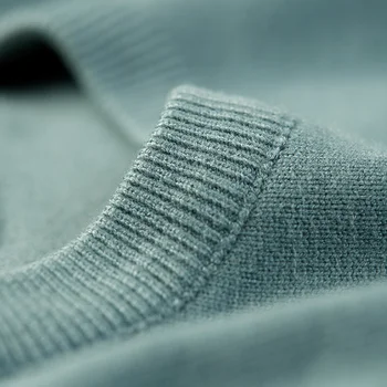 KUEGOU Rudens žiemos drabužių vientisos spalvos vyriški megztinis ruožas Pora megztinių mados šilti megztiniai viršų plius dydis YYZ-2209