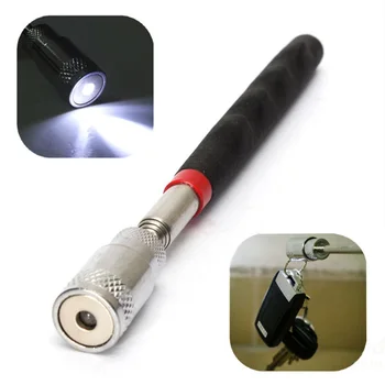 Nešiojamų Magnetinio Teleskopinis Pen Ištraukiamas Teleskopinis Lanksti LED Žibintuvėlis Pick-Up Įrankių Magnetas Lazdele Šviesos Žibintuvėlis