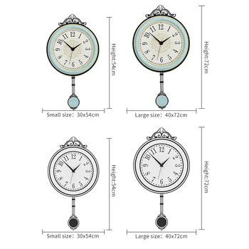 MEISD Europoje Žiūrėti Derliaus Švytuoklės Sieninis Laikrodis Kūrybos Klasikinis Kvarco Silent Horloge Kambarį Namų Dekoro Meno Nemokamas Pristatymas