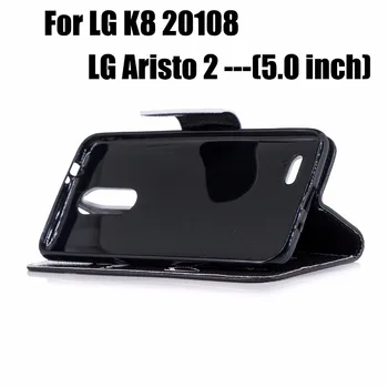 Mados Animacinių filmų Atveju, LG K8 2018 K9 K10 2018 K11 2018 Telefono Atvejais Shell Abiejų Pusių Raštuotas Odos Padengti LG Aristo 2