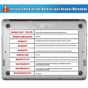 Tinka HUAWEI MateBook D14/D15/13/14 /X Pro 13.9/Garbės MagicBook 14/15 Guma Lengvas Nešiojamas kietas lukštas, Atveju Padengti