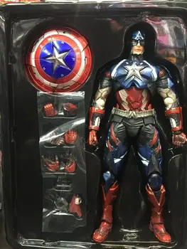 Žaisti Menų 27cm Marvel Keršytojas Kapitonas Amerika pilietinio Karo Super Herojus PVC Veiksmų Skaičius, Žaislai