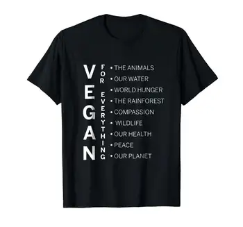 Veganų Marškinėliai Vegan Viskas Nauja 8 Spalvos Apvalios Kaklo Vasaros Medvilnės Fitneso Drabužių Filmo Marškinėliai