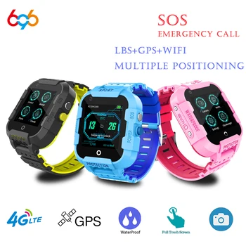 696 DF39Z 4G Vaikai Smart Žiūrėti GPS Wifi Tracker Smartwatch Jutiklinis Ekranas SOS SIM Telefonu Vandeniui Vaikams Dovanų Fotoaparatą Žiūrėti