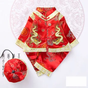 Naujagimio Mergaitės Berniukai Kinijos Tradicinių Kostiumų, Drabužių Nustatyti Kūdikio Pavasario Šventė Dėvėti Naujųjų Metų Helovinas Tango Kostiumas