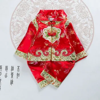 Naujagimio Mergaitės Berniukai Kinijos Tradicinių Kostiumų, Drabužių Nustatyti Kūdikio Pavasario Šventė Dėvėti Naujųjų Metų Helovinas Tango Kostiumas
