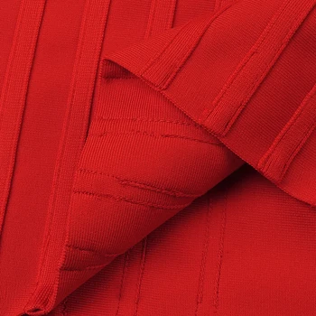 VC Visi Nemokamas Pristatymas 2020 Naujas Prašmatnus Raudonas Slydimo Suknelė Domino Raukiniai Dizaino Sexy V Kaklo Įžymybė Šalies Klubas Tvarstis Mini Suknelė