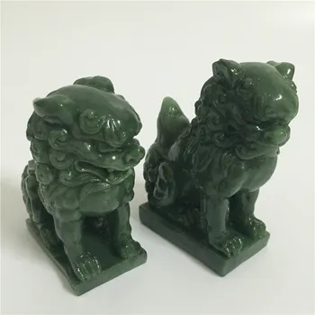 2 Vnt Kinijos Liūtų Statulos, Sodo Skulptūros Liūtas Gyvūnų Figūrėlės Apdailos Budos Statula Feng Shui Namų Dekoro