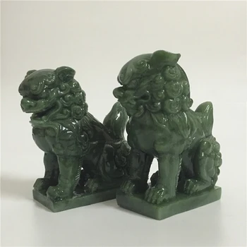 2 Vnt Kinijos Liūtų Statulos, Sodo Skulptūros Liūtas Gyvūnų Figūrėlės Apdailos Budos Statula Feng Shui Namų Dekoro