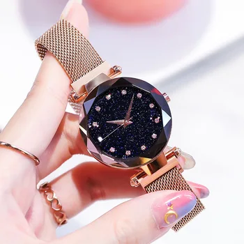 2019 Moterų Laikrodžiai Magnetinio Žvaigždėtas Dangus Moterų Laikrodis, Kvarcinis Laikrodis Mados Ponios Riešo Žiūrėti Reloj Mujer Relogio Feminino