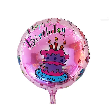 Naujas atvykti 18 colių 50 VNT./daug gimtadieniu, balionas rožinis tortas apvalus balionų šventės dekoracijos
