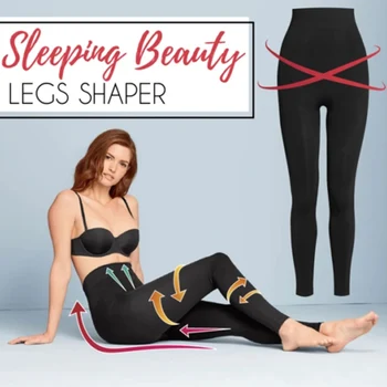 Moterų Miegančioji Gražuolė Kojos Shaper Legging Lieknėjimo Leg Hip-Up Pants H9