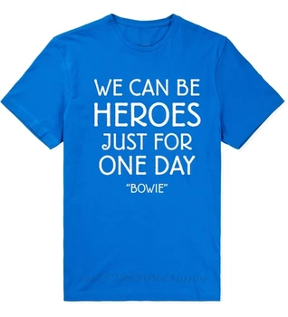 Nauja David Bowie T Marškinėliai Vyrams trumpomis Rankovėmis Mados 2020 M. Roko Bowie MES GALIME BŪTI DIDVYRIAI TIK VIENĄ DIENĄ Marškinėliai