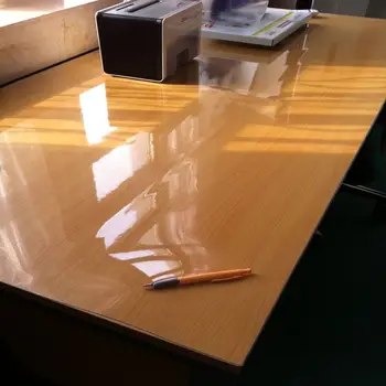 Minkšta stiklo stalo audinio staltiesė pvc, atsparus vandeniui skaidraus krištolo šveitimas dianban ratas valgomasis stalas kilimėlis