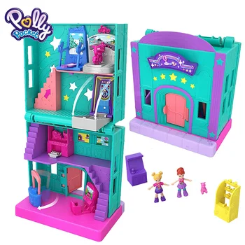 Originalus Polly Pocket Mini Polly Mielos Laikyti Lauke Mergaičių Automobilių Žaislai Vaikams Švietimo Žaislas Baby Girl Dovana Lėlės Priedai Juguetes