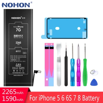 NOHON iPhone 7 8 6 6S 5 Baterija iPhone7 iPhone6 iPhone5 8G 7G 6G Pakeisti Ličio Polimero Telefono Bateria Didelės Talpos